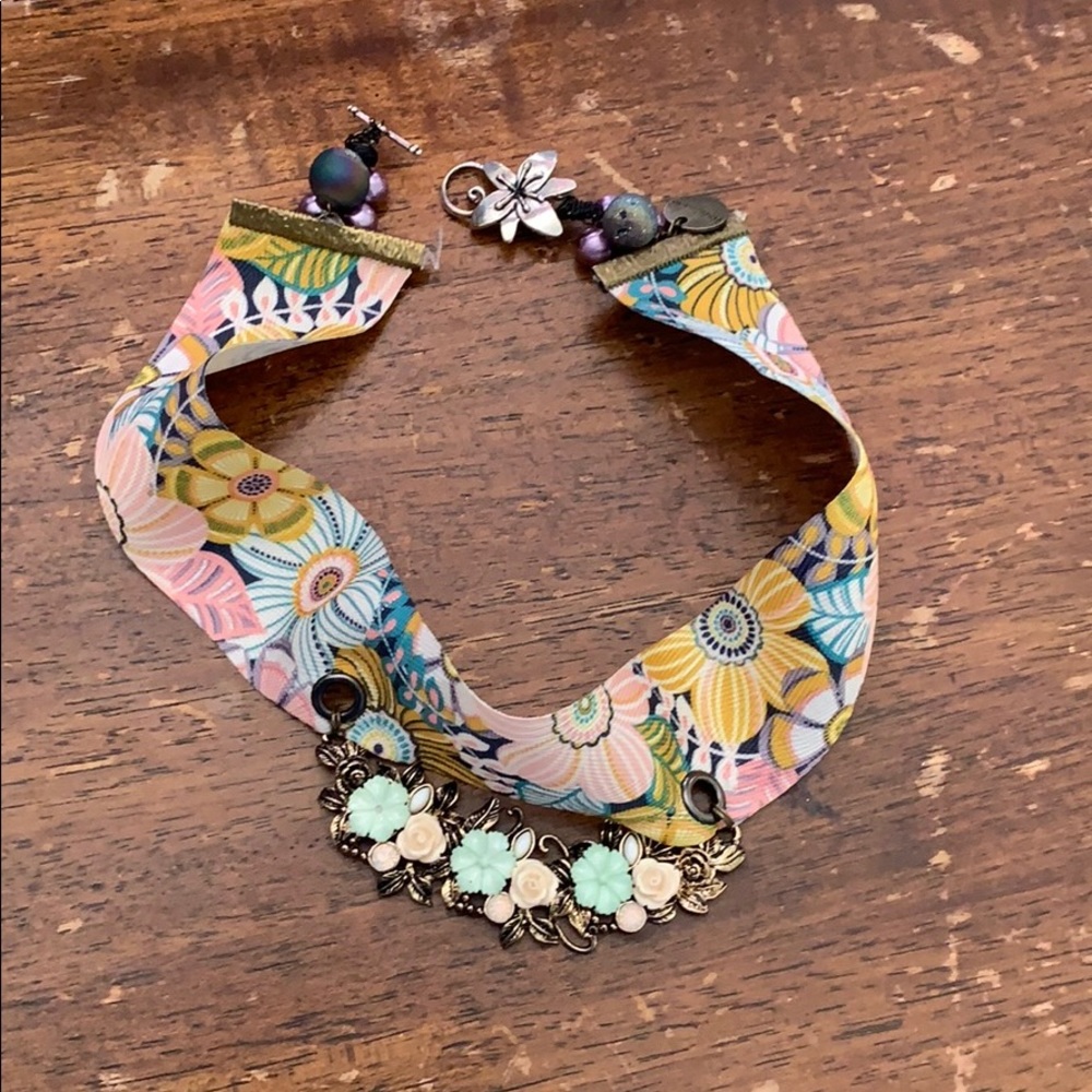 Spring floral handmade choker
